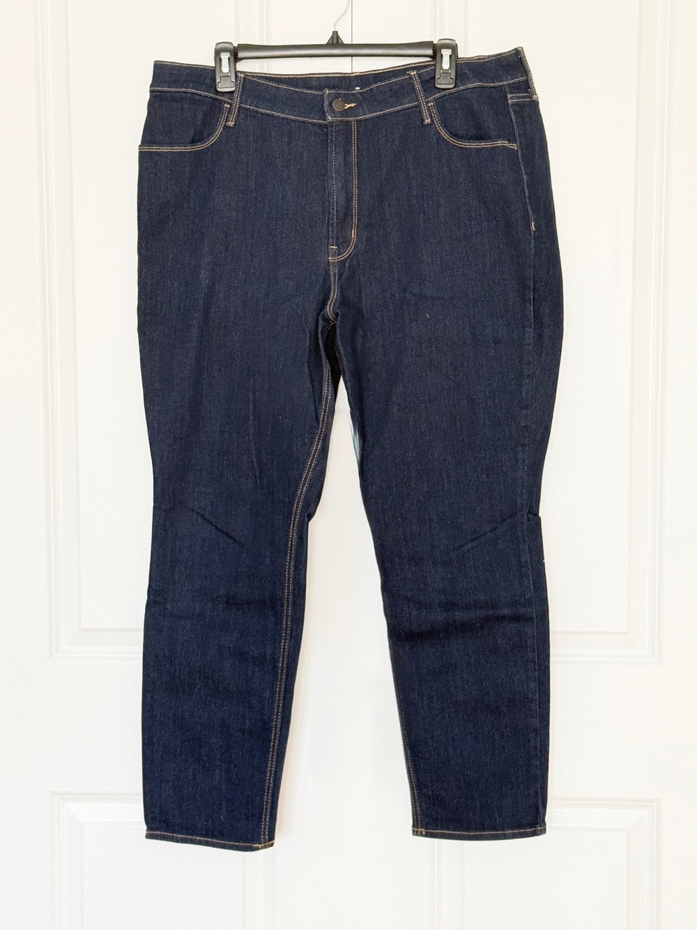 Old Navy High-Rise Straight Jeans Dark Wash Stretch Denim 18